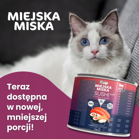 Karma mokra dla kota Miejska Miska Gaczoo Sushi Ryba 185g bezzbożowa