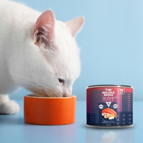 Karma mokra dla kota Miejska Miska Gaczoo Sushi Ryba 6 x 185g bezzbożowa