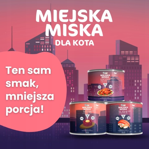 Karma mokra dla kota Miejska Miska Gaczoo Tatar Wołowina 24 x 185g bezzbożowa