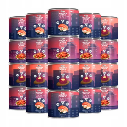 Karma mokra dla kota Miejska Miska Gaczoo mix smaków 20 x 185g bezzbożowa