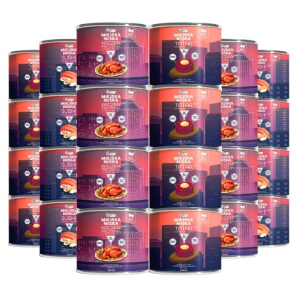 Karma mokra dla kota Miejska Miska Gaczoo mix smaków 24 x 185g bezzbożowa