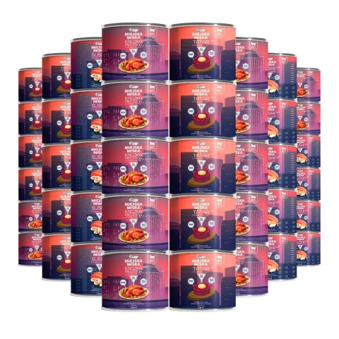 Karma mokra dla kota Miejska Miska Gaczoo mix smaków 42 x 185g bezzbożowa