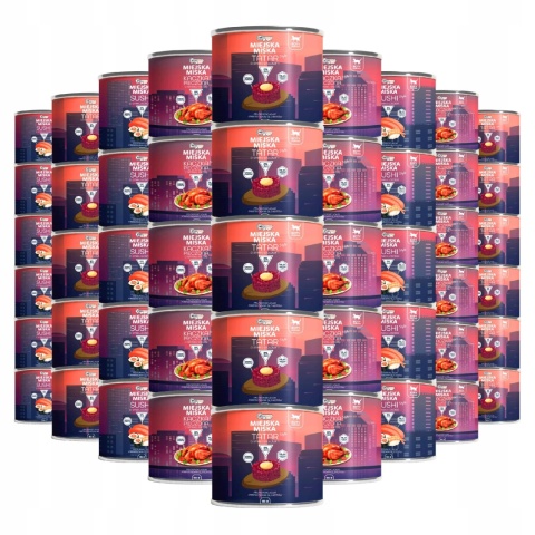 Karma mokra dla kota Miejska Miska Gaczoo mix smaków 48 x 185g bezzbożowa