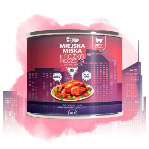 Karma mokra dla kota Miejska Miska Gaczoo mix smaków 6 x 185g bezzbożowa
