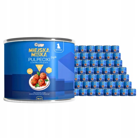 Karma mokra dla szczeniąt Miejska Miska Gaczoo Pulpeciki Cielęcina 48x 185g