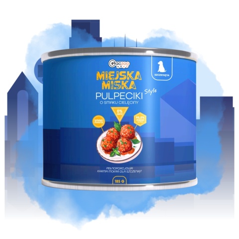 Karma mokra dla szczeniąt Miejska Miska Gaczoo Pulpeciki Cielęcina 6 x 185g