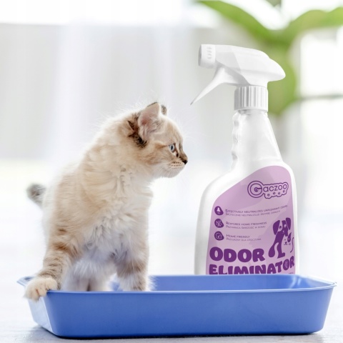 Neutralizator zapachu moczu kota odświeżacz powietrza Lawenda Gaczoo 500ml