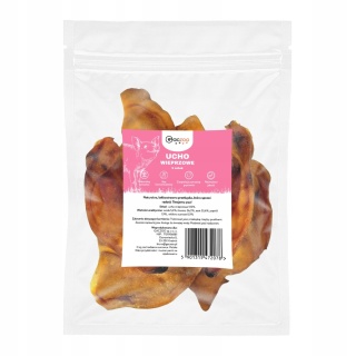 Przysmak dla psa Ucho Wieprzowe Duże 5 szt GACZOO 100% naturalny smakołyk
