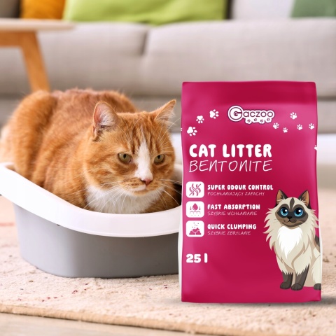 Żwirek dla kota Bentonitowy bezzapachowy Gaczoo 25 L Compact