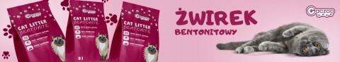 Żwirek dla kota Bentonitowy bezzapachowy Gaczoo 5 x 5 L Compact