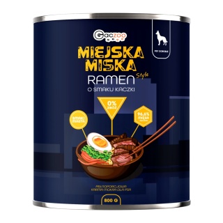 Gaczoo Miejska Miska bezzbożowa karma mokra dla psa Ramen Kaczka 800g