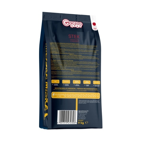 Karma sucha dla psa dużych ras Miejska Miska Gaczoo Stek Wołowina 9 kg L/XL