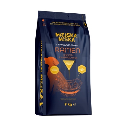 Karma sucha dla psa średnich ras Miejska Miska Gaczoo Ramen Kaczka 9 kg M/L
