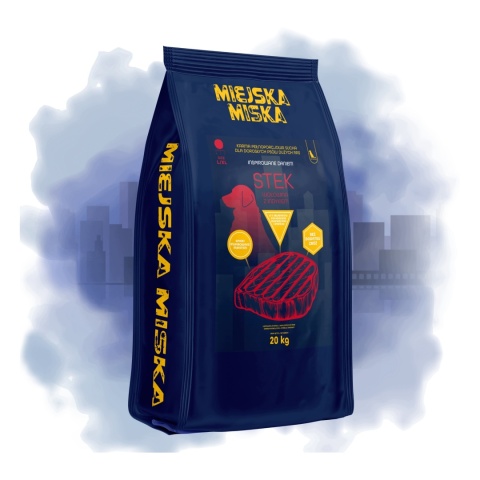 Karma sucha dla psa dużych ras Miejska Miska Gaczoo Stek Wołowina 20 kg L/XL