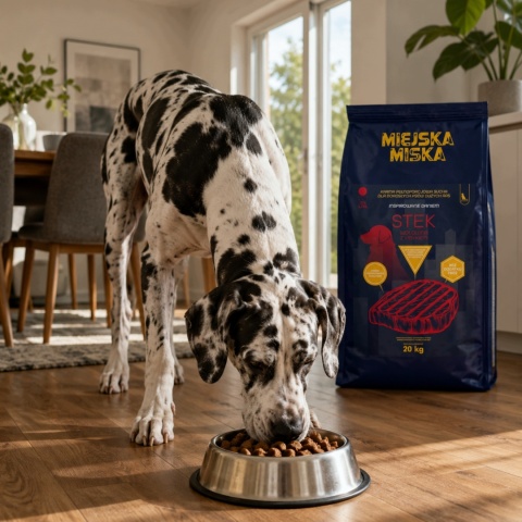 Karma sucha dla psa dużych ras Miejska Miska Gaczoo Stek Wołowina 20 kg L/XL