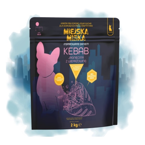 Karma sucha dla psa małych ras Miejska Miska Gaczoo Kebab Jagnięcina 2 kg XS/S