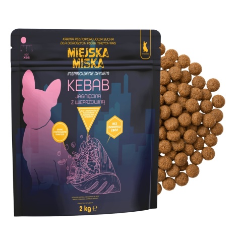 Karma sucha dla psa małych ras Miejska Miska Gaczoo Kebab Jagnięcina 2 kg XS/S