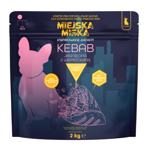Karma sucha dla psa małych ras Miejska Miska Gaczoo Kebab Jagnięcina 2 kg XS/S
