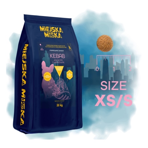 Karma sucha dla psa małych ras Miejska Miska Gaczoo Kebab Jagnięcina 20 kg XS/S