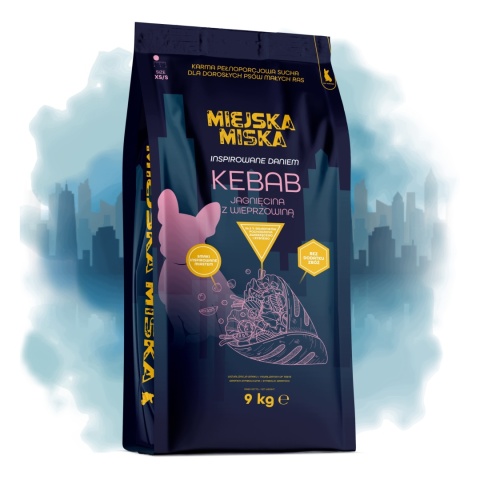 Karma sucha dla psa małych ras Miejska Miska Gaczoo Kebab Jagnięcina 9 kg XS/S