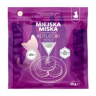 Sucha karma dla kociąt próbka Miejska Miska Jagnięcina Kotleciki 50g Gaczoo