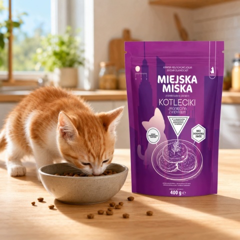 Sucha karma dla kociąt próbka Miejska Miska Jagnięcina Kotleciki 50g Gaczoo