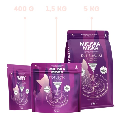 Sucha karma dla kociąt próbka Miejska Miska Jagnięcina Kotleciki 50g Gaczoo