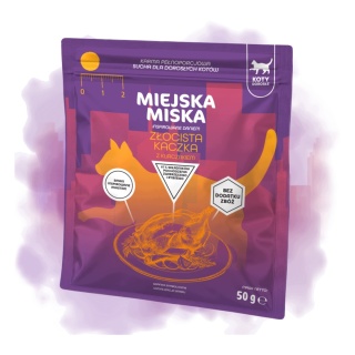 Sucha karma dla kota próbka Miejska Miska Kaczka Złocista 50g Gaczoo