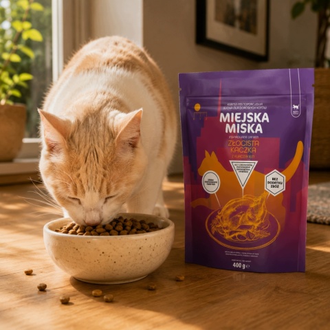 Sucha karma dla kota próbka Miejska Miska Kaczka Złocista 50g Gaczoo