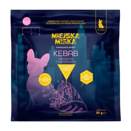 Sucha karma dla psa próbka Miejska Miska Jagnięcina Kebab 50g Gaczoo