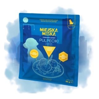 Sucha karma szczeniąt próbka Miejska Miska Cielęcina Pulpeciki 50g Gaczoo