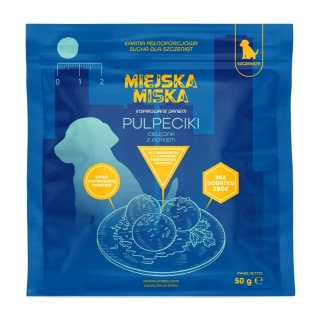 Sucha karma szczeniąt próbka Miejska Miska Cielęcina Pulpeciki 50g Gaczoo