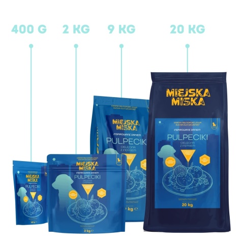 Sucha karma szczeniąt próbka Miejska Miska Cielęcina Pulpeciki 50g Gaczoo