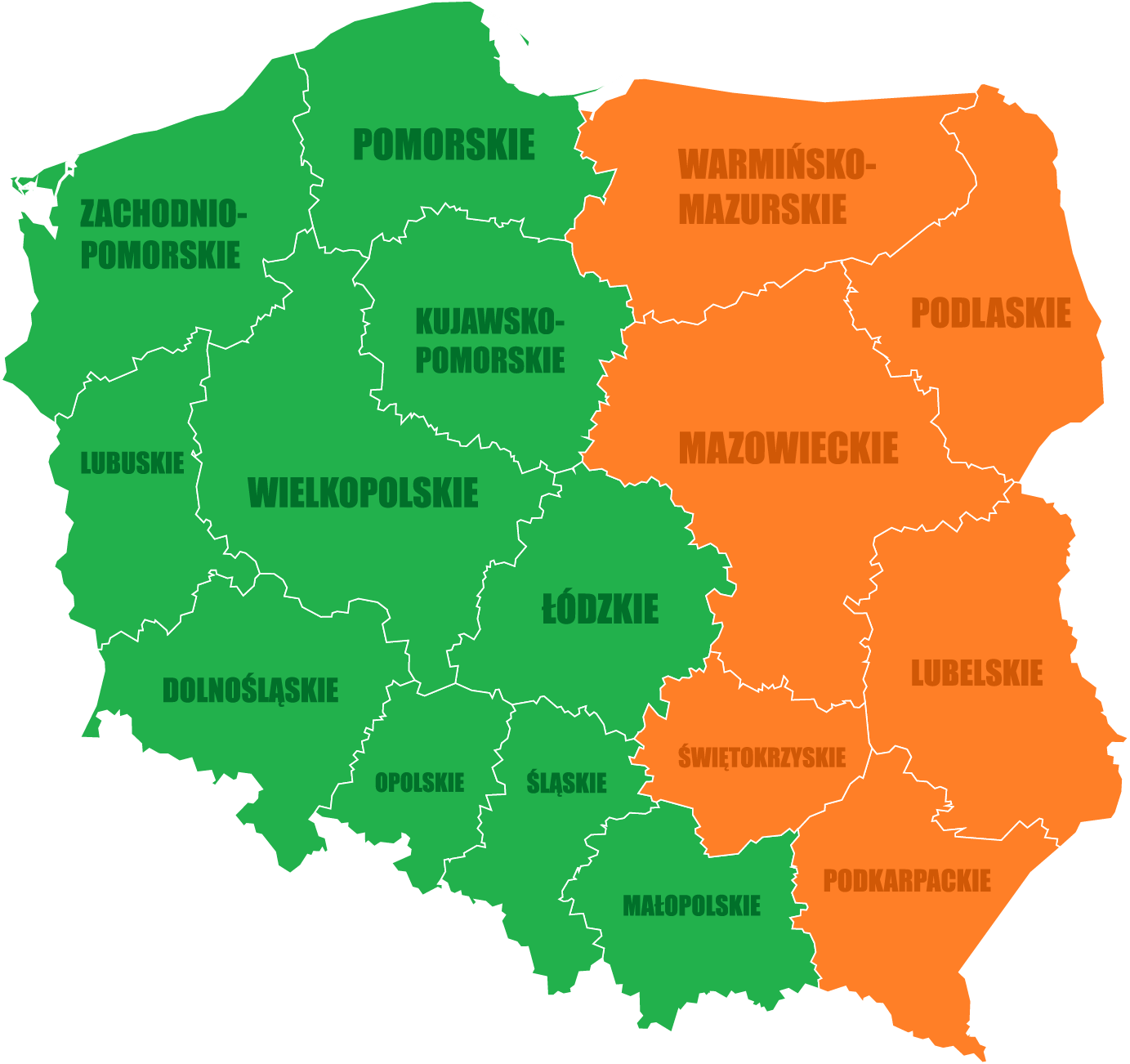 Mapa Polski Gaczoo