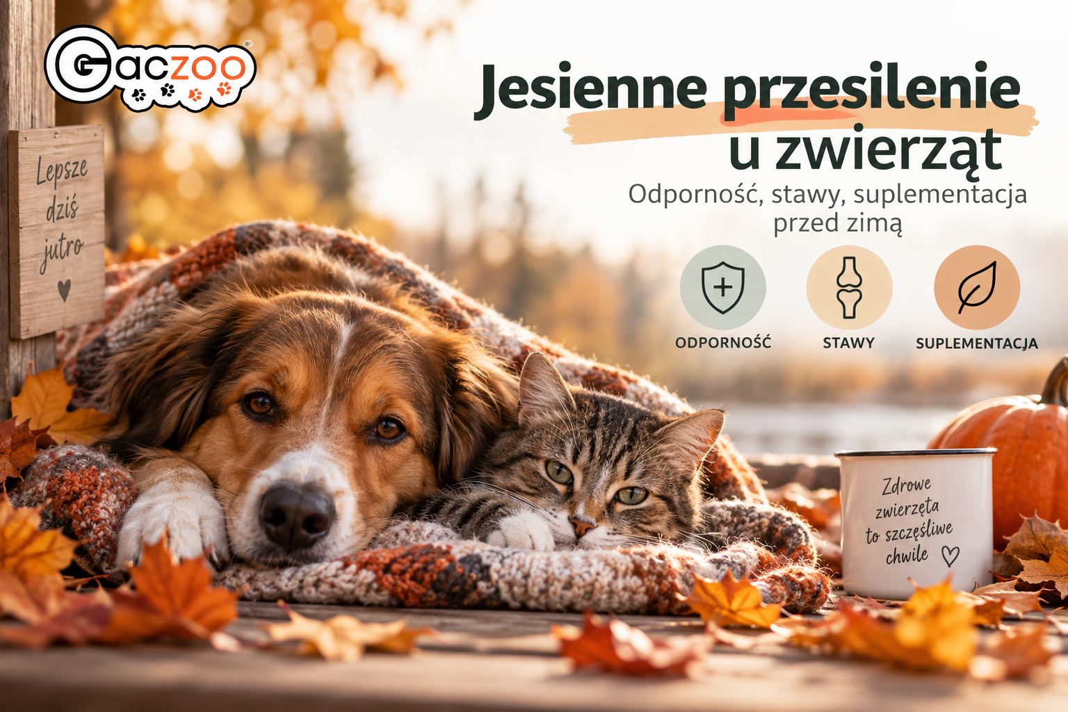 Jesienne przesilenie u zwierząt - odporność, stawy, suplementacja psa i kota przed zimą