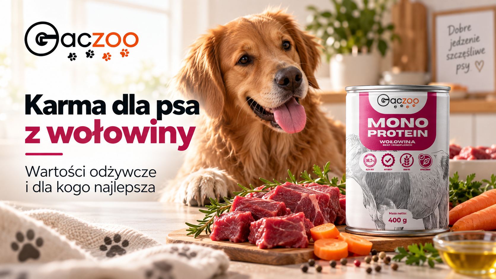 Poradnik: Karma dla psa z wołowiny - wartości odżywcze i dla kogo najlepsza