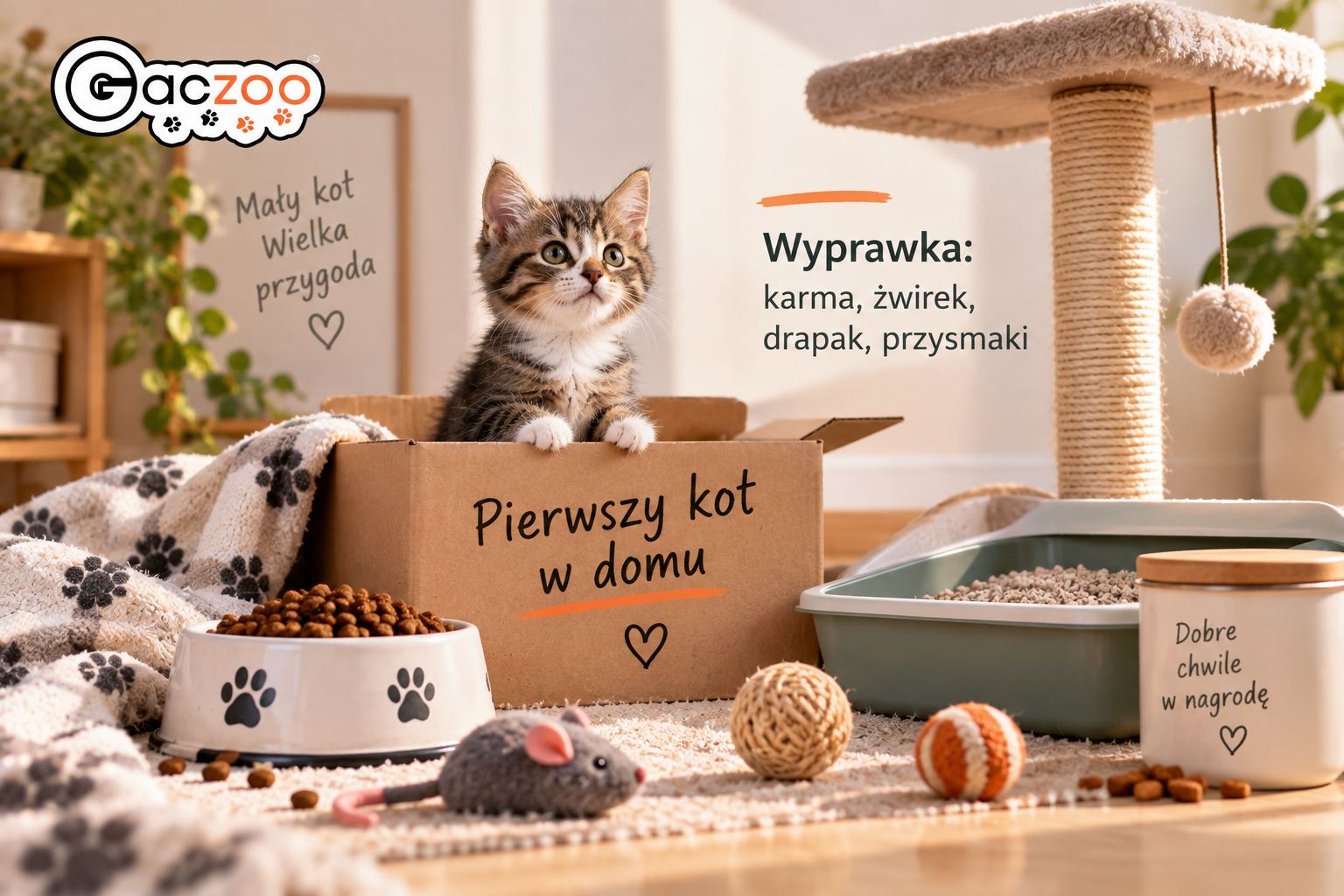 PORADNIK : Pierwszy kot w domu: kompletna wyprawka | Gaczoo