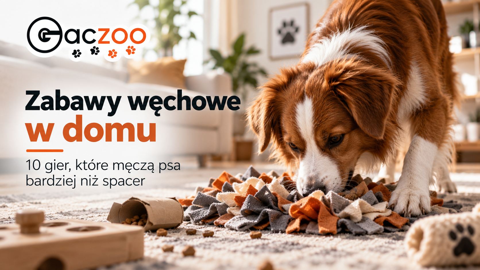 Zabawy węchowe w domu - 10 gier, które męczą psa bardziej niż spacer